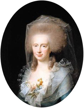 Portrait of Bolette Marie Harboe  wife of Johan Frederik Lindencrone